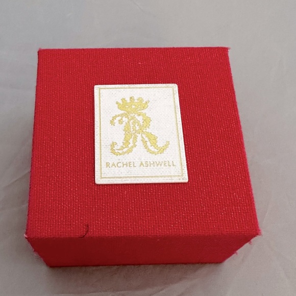 Rachel Ashwell | Elegant Silver Cubic Zirconia Hoop Earrings - Picture 2 of 2